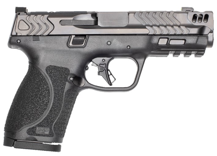 SMITH AND WESSON PC M&P 9 M2.0 COMPACT CARRY COMP OR OPTIC READY NO THUMB SAFETY BLK/GRY 9MM LUGER 4.22IN 15RND SF - Taurus Savings